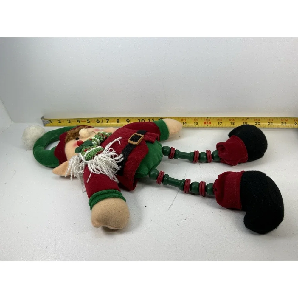 Christmas ELF Plush‎ Toy Door Hanger Red/Green , Felt,  COLLECTIBLE 22